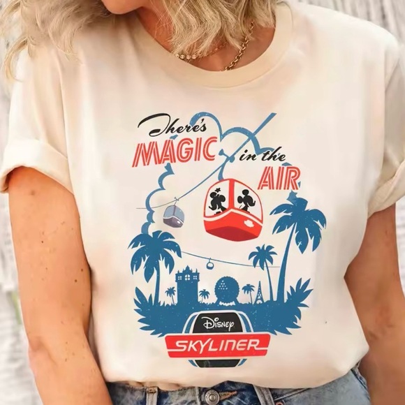 Disney Tops - Disney Skyliner Mickey Minnie T-shirt Hollywood Studios EPCOT NWOT Medium M